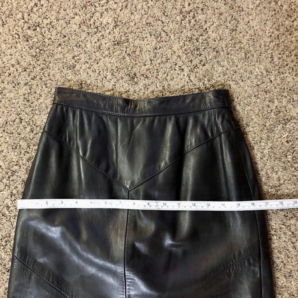 Siena Leather Skirt Womens 6 Used Black - Picture 7 of 16